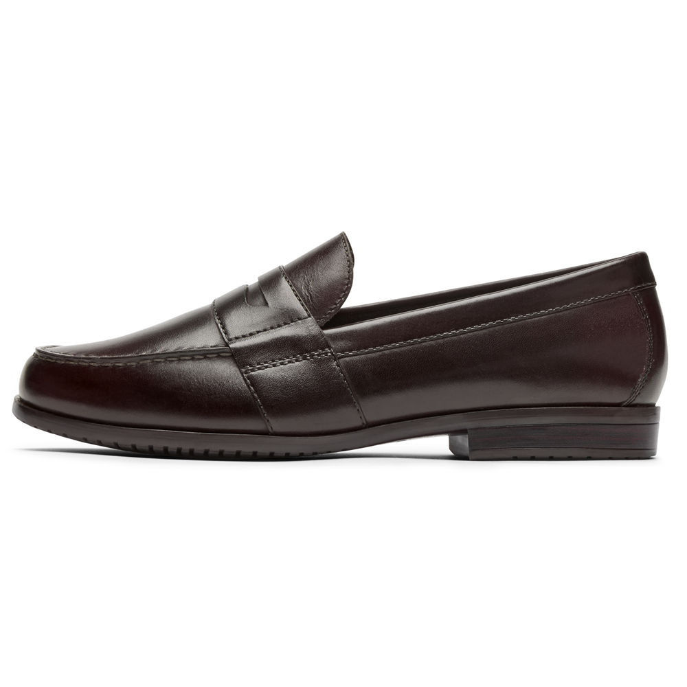 Rockport Singapore Mens Loafers - Classic Lite 2 Penny Dark Brown - GY0519672